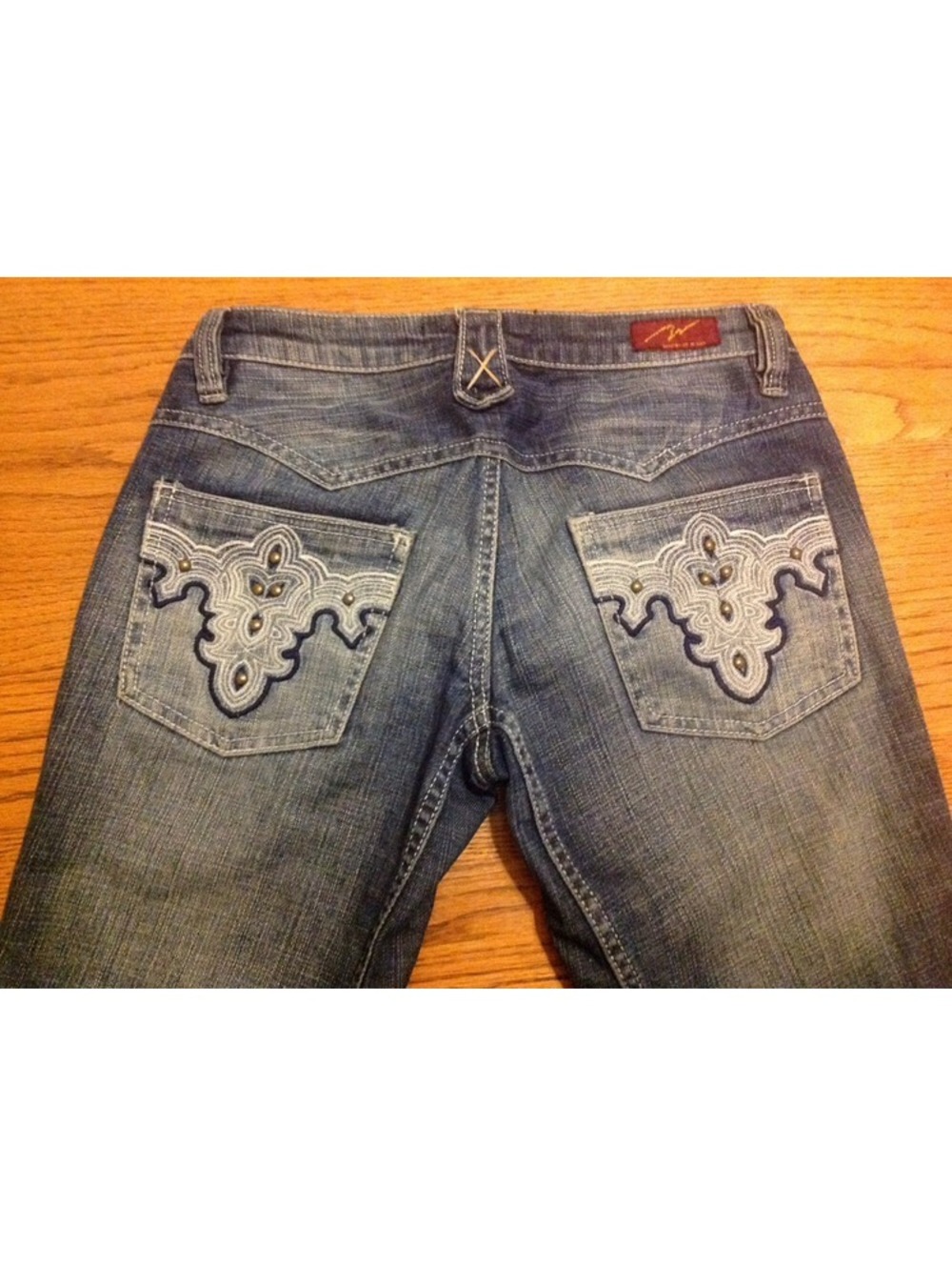 Machine  nouvelle women s denim blue jeans size 30x34 #6